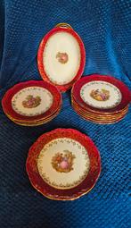 11 Bavaria servies 22 karat gold, borden en 1 schaal, Ophalen of Verzenden