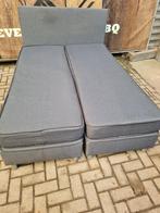 Grijze bed met hoofdbord 140x200 cm boxspring, Huis en Inrichting, Slaapkamer | Boxsprings, Ophalen, Gebruikt, Tweepersoons, 140 cm
