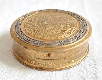 Cheramy Paris jr 30 messing make up doosje / pillen antiek  beschikbaar voor biedingen