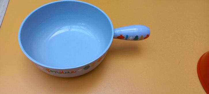 Le Creuset Fonduepan '70s Groentemotief, Witgoed en Apparatuur, Fonduesets, Zo goed als nieuw, Fonduepan, Gas, Ophalen of Verzenden