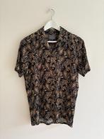 Overhemd korte mouw, zwart met batik print, Primark, Heren S, Kleding | Heren, Halswijdte 38 (S) of kleiner, Zwart, Ophalen of Verzenden