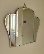 spiegeltje vintage met facetten kapspiegel, Huis en Inrichting, Woonaccessoires | Spiegels, Overige vormen, Minder dan 100 cm