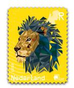 Gele crypto stamp leeuw!! + safe crypto!!, Ophalen of Verzenden