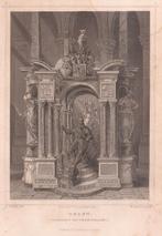 Delft Praalgraf van Prins Willem I. 1858 Staalgravure Terwen, Antiek en Kunst, Ophalen of Verzenden