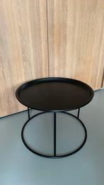 Zwarte salontafel bijzettafel woood eekhoorn, Huis en Inrichting, Tafels | Bijzettafels, 45 tot 60 cm, Minder dan 55 cm, Rond