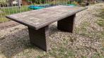 Tuintafel wicker met hardhouten blad, Ophalen, Gebruikt, Rechthoekig, Wicker
