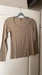 Shirt top van Mango Maat M NIEUW beige BASIC-shirt, Mango, Beige, Nieuw, Lange mouw