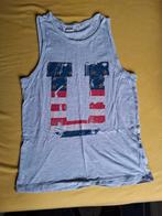 Leuk lictgrijs t-shirt zonder mouwen maat 134-140, Gebruikt, Jongen of Meisje, Ophalen of Verzenden, Shirt of Longsleeve