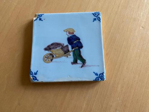 Makkumer tegeltje 10 bij 10 cm, Antiek en Kunst, Antiek | Wandborden en Tegels, Ophalen of Verzenden