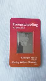 Postzegel troonwisseling 30 april 2013, Verzamelen, Koninklijk Huis en Royalty, Ophalen of Verzenden, Nieuw, Nederland, Overige typen