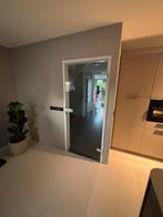 Glazen binnendeur met alu-elementen, Ophalen, Zo goed als nieuw, Binnendeur, 200 tot 215 cm