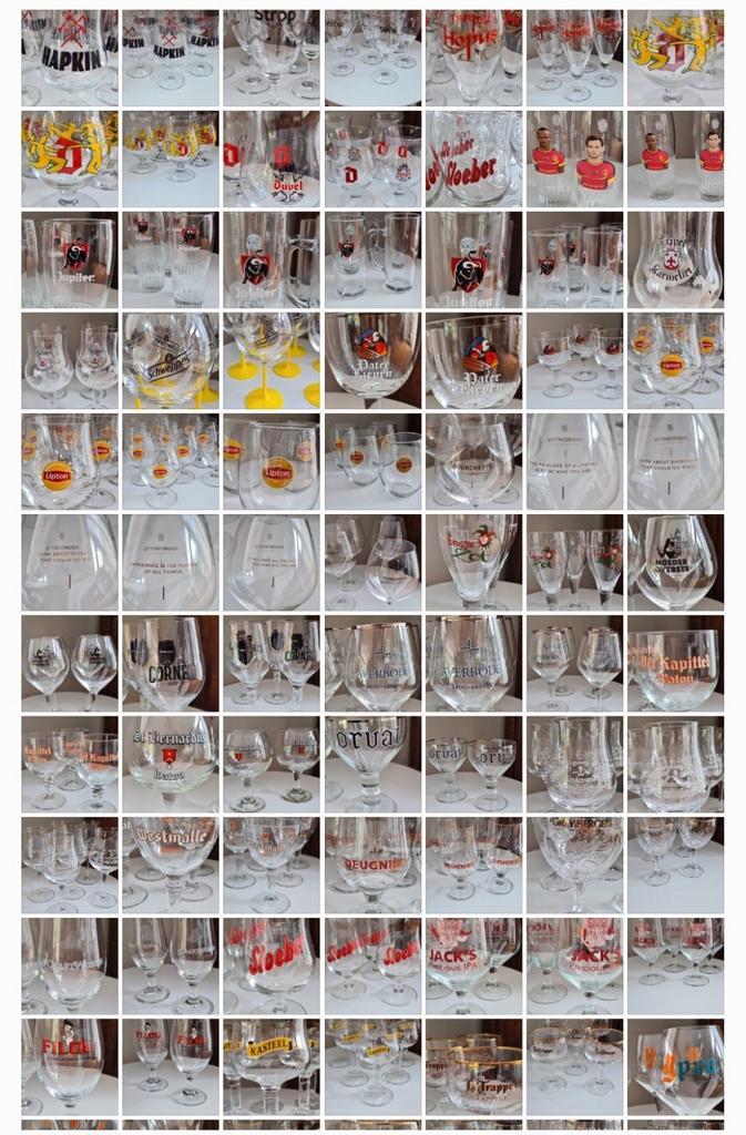 Ruim 500 (Bier)glazen, Verzamelen, Biermerken, Gebruikt, Glas of Glazen, Overige merken, Ophalen