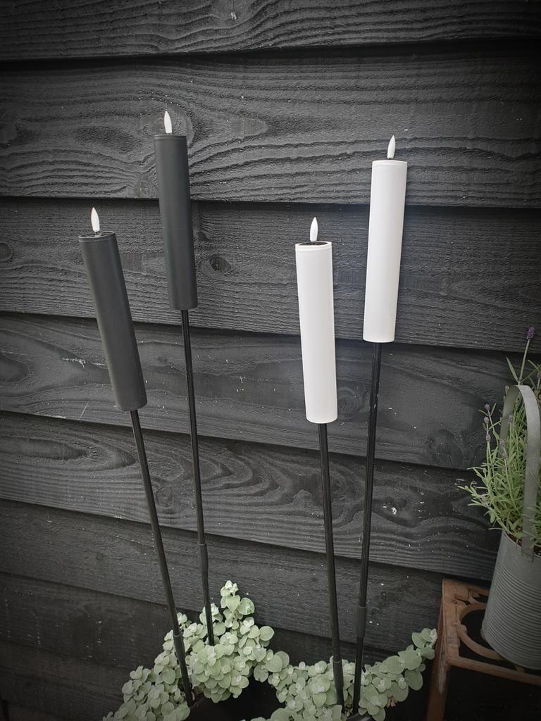 Solar tuin fakkel  - kaars - zwart - verlichting - voorjaar, Kunststof, Zwart, Nieuw, Ophalen of Verzenden