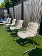 5 Vintage stoelen gastone rinaldi, Gebruikt, Overige kleuren, Ophalen of Verzenden, Vijf, Zes of meer stoelen