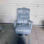 Lichtblauwe leren sta op stoel met massagefunctie, Ophalen, Gebruikt, 75 tot 100 cm, Metaal