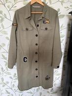 Costa Mani groene Khaki lange jas jurk tuniek Large, Ophalen of Verzenden, Zo goed als nieuw, Groen, Maat 42/44 (L)