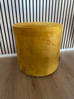 WOOOD poef Sara - Okergeel - Zo goed als nieuw!, Ophalen, Minder dan 50 cm, Rond, Minder dan 50 cm