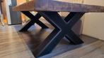 industriële teak houten tafel, Huis en Inrichting, Tafels | Eettafels, Ophalen, 100 tot 150 cm, 50 tot 100 cm, Zo goed als nieuw