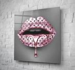Uniek Glasschilderij | Louis Vuitton Pink Lips - 6 sizes, Oorspronkelijke maker, Verzenden, Nieuw, 125 cm of meer