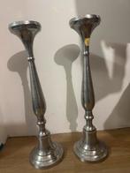 2 Grote Kandelaars - 70cm Hoog, Ophalen, Gebruikt, 50 tot 75 cm, Metaal