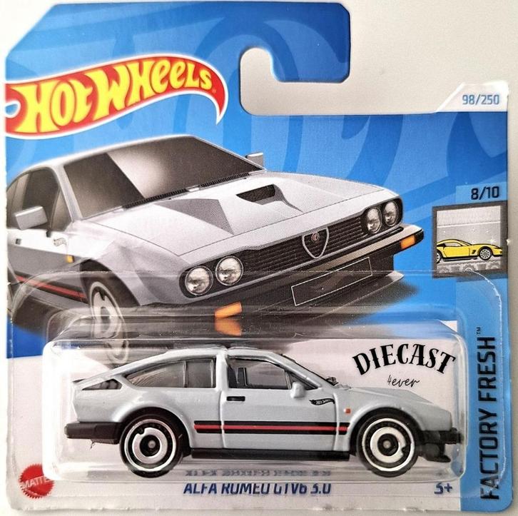 Hot Wheels Alfa Romeo GTV6 3.0, licht grijs, Hobby en Vrije tijd, Modelauto's | Overige schalen, Nieuw, Auto, Ophalen