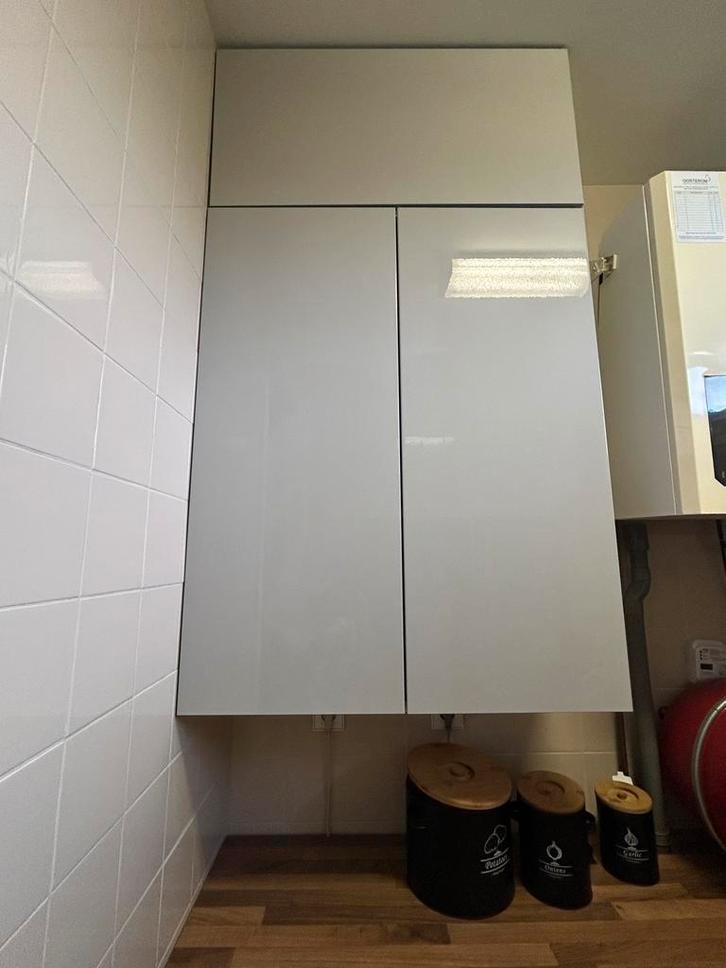3 Ikea kastdeuren - grijs glanzend - uistekende staat, Huis en Inrichting, Kasten | Kledingkasten, Zo goed als nieuw, Minder dan 100 cm