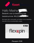 Voucher Flexepin - €150, Eén persoon, Cadeaubon
