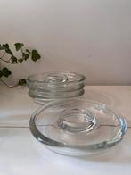 Set van 4 minimalistische eierdopjes strak design, Antiek en Kunst, Antiek | Glas en Kristal, Ophalen of Verzenden