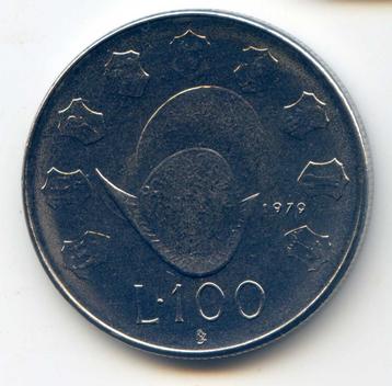 San Marino 100 Lire 1979 Oude Helm / Wapens Kastelen beschikbaar voor biedingen