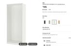 2 IKEA PAX kledingkast basiselement Wit 100x58x236 cm, Ophalen, Gebruikt, 200 cm of meer, 50 tot 100 cm