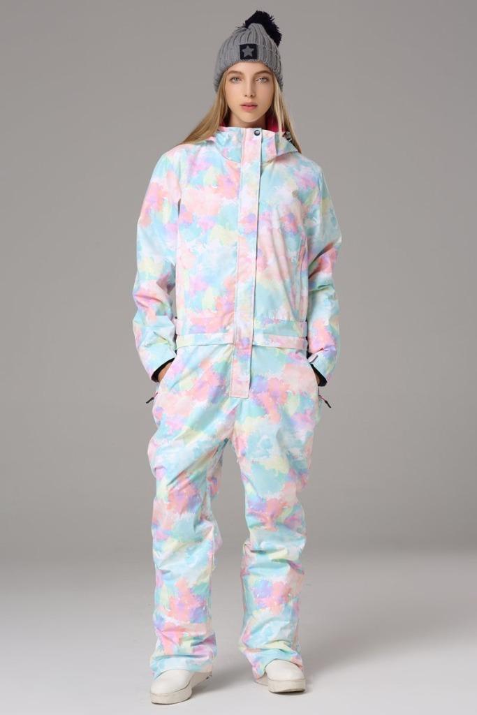 Op Voorraad: Dames Onesie Skipak, Winterjumpsuit, Sport en Fitness, Skiën en Langlaufen, Nieuw, Kleding, Overige merken, 160 tot 180 cm