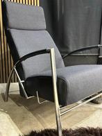Harvink Club Relax Fauteuil Met Hocker, Ophalen, 75 tot 100 cm, Zo goed als nieuw, Metaal