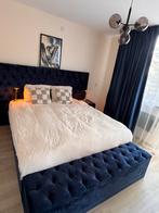 Complete slaapkamer moet weg wegens verhuizing 180x200, Blauw, Tweepersoons, Ophalen of Verzenden, Zo goed als nieuw