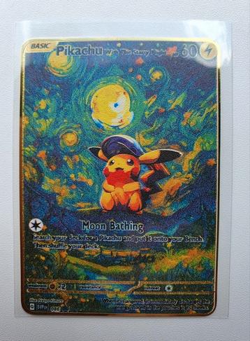 Pikachu Van Gogh With The Starry Night Metal Pokemon Card beschikbaar voor biedingen