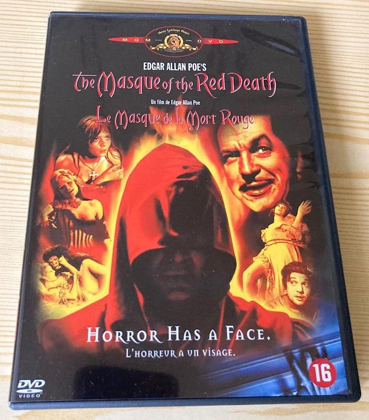 dvd Masque Of The Red Death (met Vincent Price), Cd's en Dvd's, Dvd's | Horror, Zo goed als nieuw, Overige genres, Vanaf 16 jaar