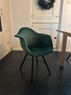 4 eetkamerstoelen Karwei Levi warmgroen fluweel, Huis en Inrichting, Stoelen, Ophalen, Gebruikt, Overige kleuren, Vier