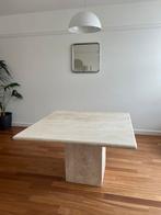 Italiaanse Marmer Travertin Tafel - vierkant, Huis en Inrichting, Ophalen, Gebruikt, Vierkant