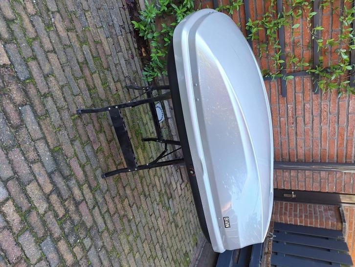 Dakkoffer BMW zilvergrijs 350 ltr, Auto diversen, Dakkoffers, Zo goed als nieuw, Ophalen