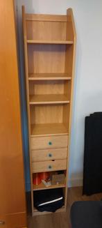 Hoge houten kast met 3 lades - goede staat, Huis en Inrichting, Kasten | Overige, Ophalen, Zo goed als nieuw