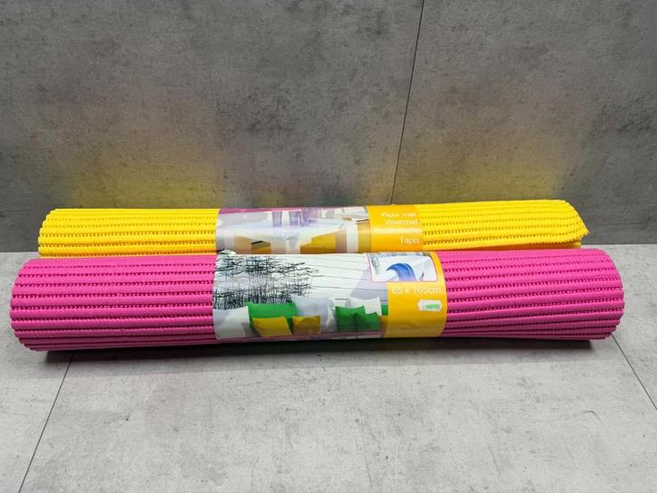 Multifunctionele vloermat roze of geel - NIEUW - C1359, Caravans en Kamperen, Kampeeraccessoires, Nieuw, Ophalen of Verzenden
