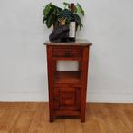Vintage Antiek nachtkastje bijzetkastje met marmer blad 502, Valkenswaard, Gebruikt, Minder dan 45 cm, Info@flashbackfurniture.nl