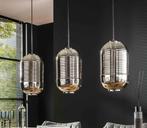 Hanglamp 3L tub chromed glass (nieuw), Ophalen of Verzenden, Nieuw, Glas, 75 cm of meer