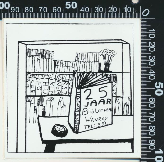 Sticker: Openbare Bibliotheek Wanroy - 25 Jaar (3), Verzamelen, Stickers, Zo goed als nieuw, Bedrijf of Vereniging, Verzenden