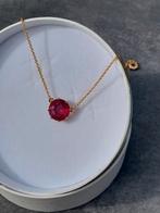 Nereides ketting met mooie roze/rode granaatsteen, Nieuw, Ophalen of Verzenden, Roze