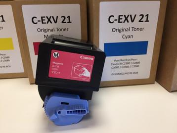 Complete set van 4 nieuwe originele toners Canon C-EXV21 beschikbaar voor biedingen