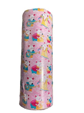 INPAKPAPIER CADEAUPAPIER ROL 220 meter 38 CM MUZIEK MUISJES beschikbaar voor biedingen