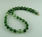 Ketting Green Tree boomagaat-swarovski kristal-glas zilver, Sieraden, Tassen en Uiterlijk, Kettingen, Ophalen, Met edelsteen, Nieuw