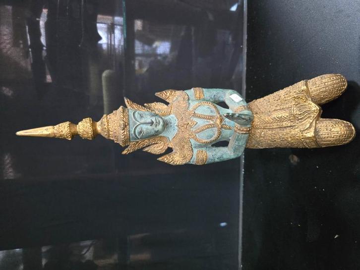 Grote bronzen tempelwachter, Antiek en Kunst, Antiek | Koper en Brons, Ophalen of Verzenden