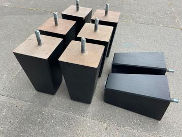 Houten meubel poten 8 stuks 12 cm beschikbaar voor biedingen