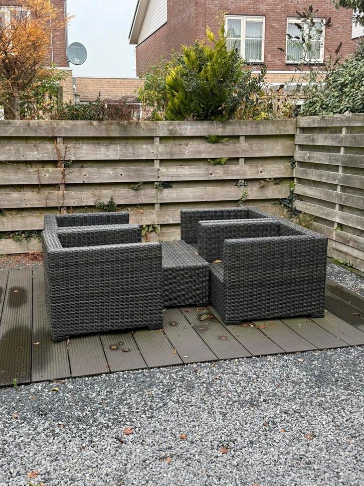 Complete hartman tuinset, Tuin en Terras, Tuinsets en Loungesets, Gebruikt, Loungeset, Rotan, Meer dan 8 zitplaatsen, Bank, Bijzettafel